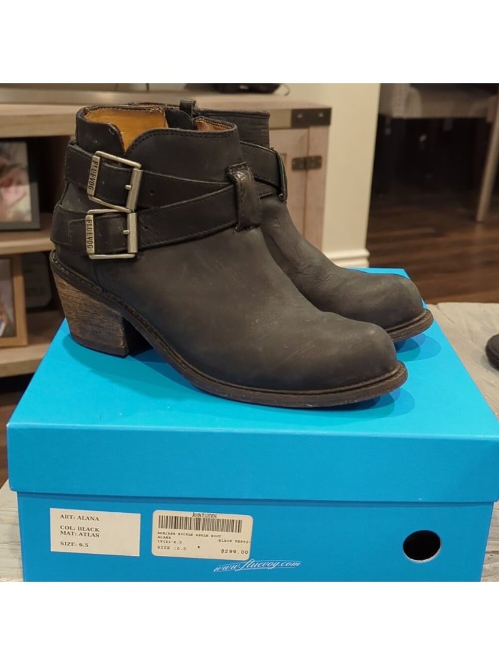 John Fluevog Black Alana leather boots Like new